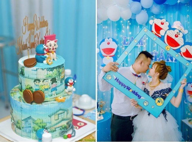 Co dau Bac Lieu trang tri an hoi theo phong cach Doraemon-Hinh-2