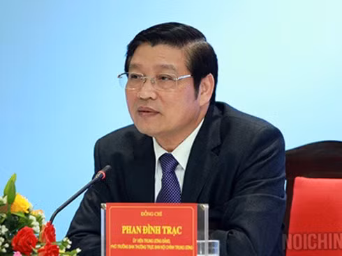 Ông Phan Đình Trạc, Uỷ viên Bộ Chính trị, Trưởng Ban Nội chính Trung ương.