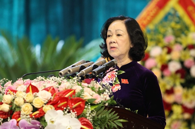 Bà Trương Thị Mai, Uỷ viên Bộ Chính trị, Trưởng Ban Tổ chức Trung ương. 