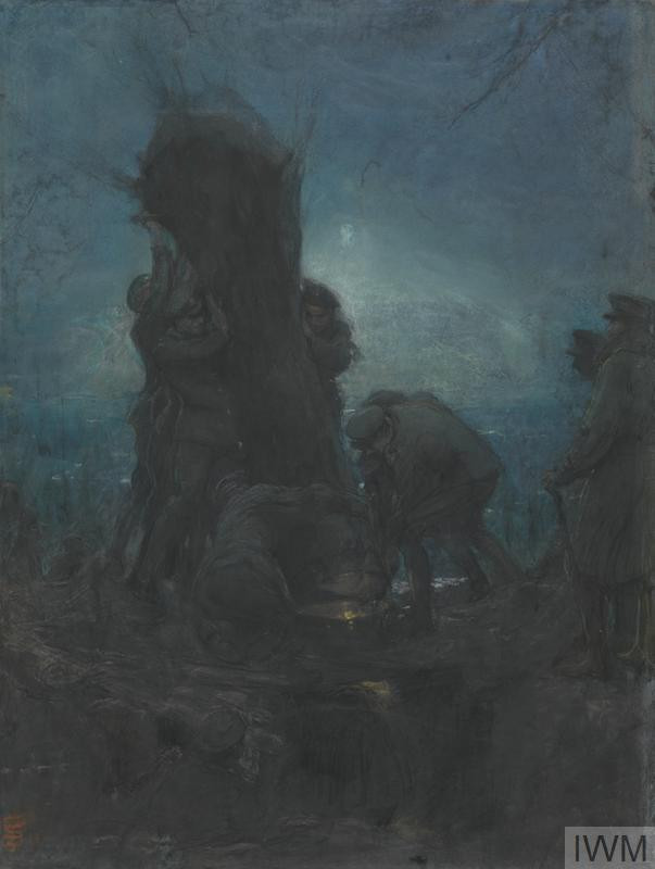 Để thay thế cây thật thành cây giả, lính Pháp thực hiện nhiệm vụ bí mật này vào ban đêm.