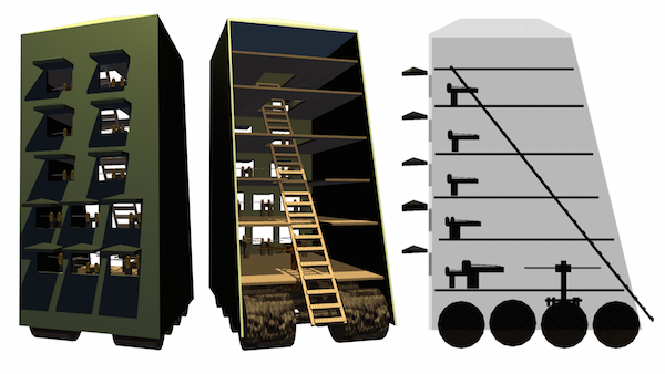 Vũ khí huyền thoại này do vua Demetrius của xứ Macedonia sáng chế ra để chinh phục thành phố Rhodes vào năm 305 trước Công nguyên.
