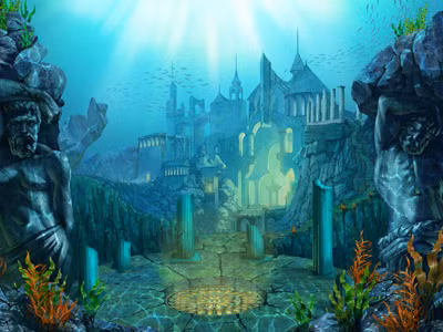 Những mô tả đầu tiên về thành phố Atlantis xuất hiện trong đoạn tài liệu của nhà triết học cổ đại Hy Lạp Platon có vào khoảng năm 330 trước Công nguyên.