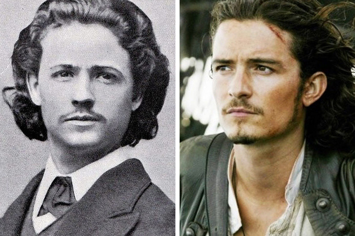 Một trường hợp khác bị hoài nghi là đã du hành thời gian là Orlando Bloom (phải ảnh). Nam diễn viên người Anh này được nhận xét có diện mạo giống họa sĩ nổi tiếng người Rumani Nicolae Grigorescu như hai giọt nước.