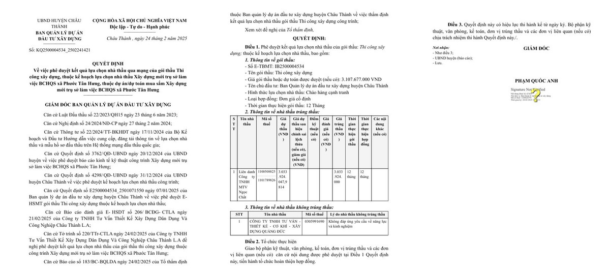 Long An: 1 ngày Ngọc Chắt được chỉ định 2 gói xây lắp tại xã Bình Tâm - Hình 5 Long An: 1 ngay Ngoc Chat duoc chi dinh 2 goi xay lap tai xa Binh Tam-Hinh-5