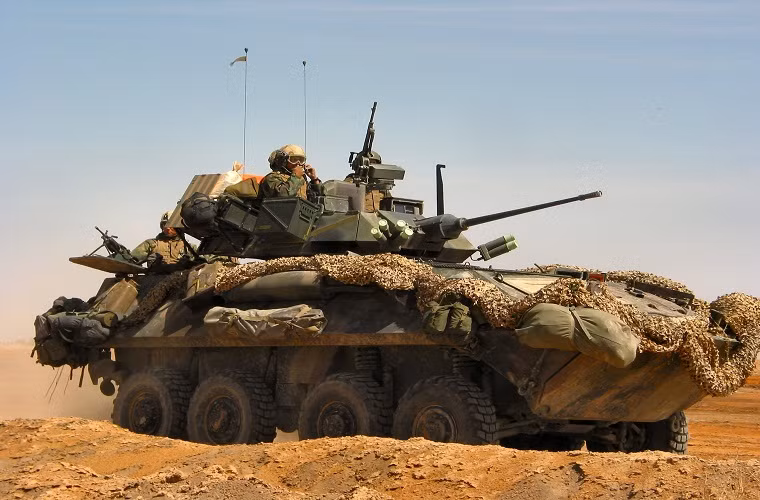 Từ khi được đưa vào sử dụng, LAV-25 đã tham gia vào hầu hết mọi cuộc chiến có sự hiện diện của lực lượng Lính thủy đánh bộ Mỹ như Chiến tranh vùng Vịnh, Chiến tranh Iraq 2003, Xung đột Panama 1989 và Chiến trường Afghanistan. Nó cũng được Quân đội Mỹ tiến hành nâng cấp và sửa đổi nhiều lần với hàng loạt biến thể khác nhau.