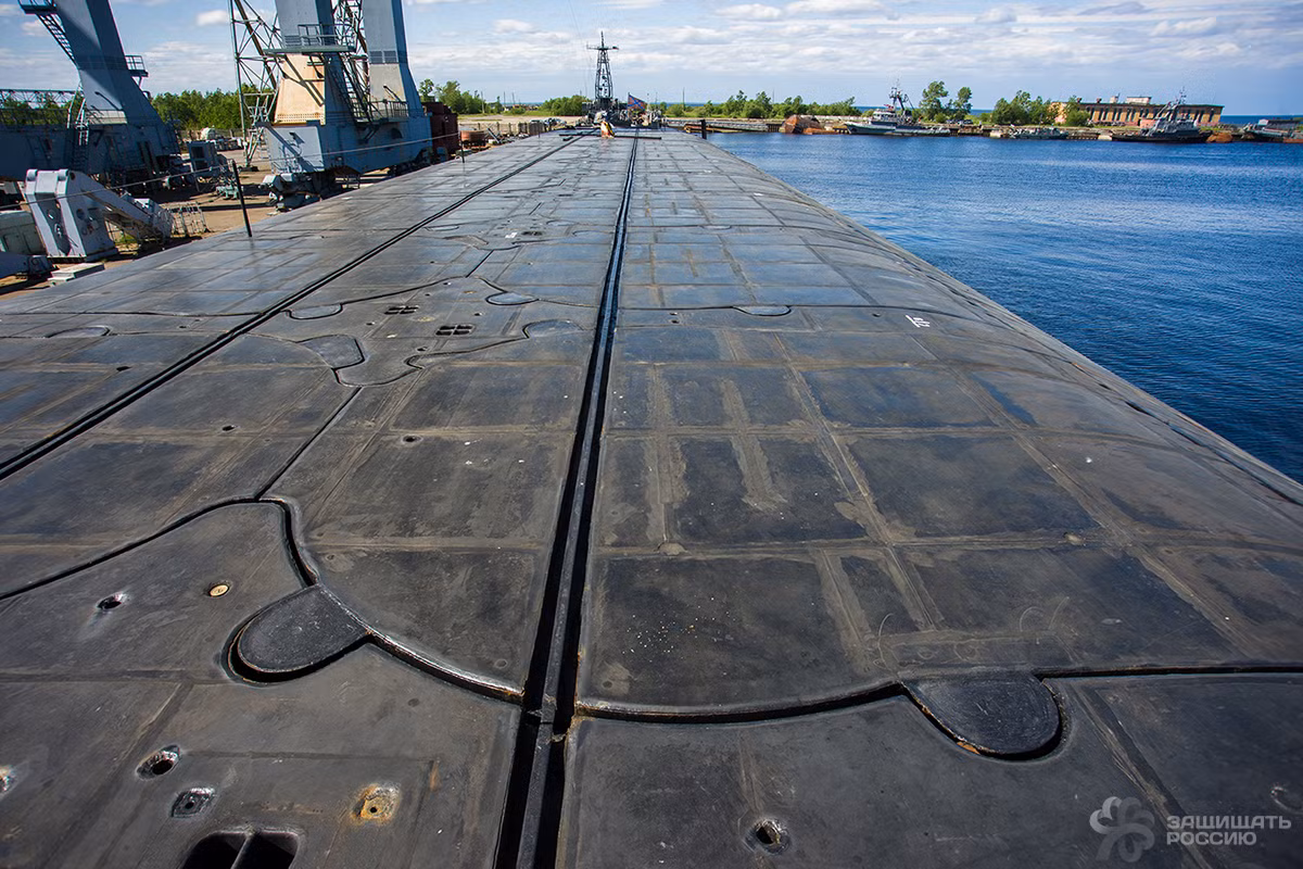 Con tàu dài tới 172 mét, lượng giãn nước tới 48.000 tấn, mang theo thủy đoàn 160 người. Những chỉ số này nâng TK-208 Dmitry Donskoy thuộc hàng tàu ngầm lớn nhất thế giới.