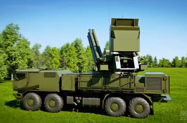 Pantsir-S1 trong trạng thái chiến đấu.