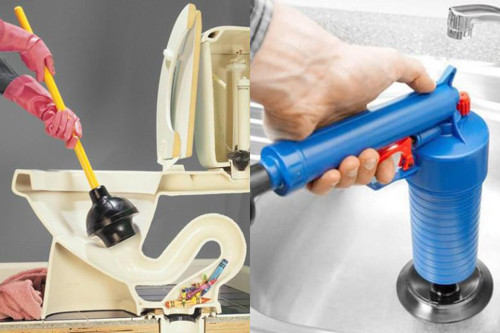 2. Sử dụng bơm áp suất. Khi ống cống tắc nghẽn, bạn có thể sử dụng áp suất để đẩy những vật thể mắc kẹt. Phương pháp này phù hợp với trường hợp nguyên nhân gây tắc là các dị vật cụ thể. Trường hợp tắc do dầu mỡ tích tụ, cách này có tác dụng hạn chế.