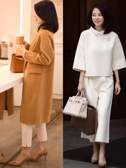 Trang điểm tinh tế. Trang điểm tinh tế vừa giúp gương mặt chân thật, vừa che đi khuyết điểm như nếp nhăn, quầng thâm, nám,... Chị em nên trang điểm tự nhiên, không nên đánh má hồng quá tay. Thay vào đó, bạn nên chọn má hồng trung tính, son màu nude hoặc trung tính để vừa làm nổi bật đường nét gương mặt, vừa không quá lòe loẹt.