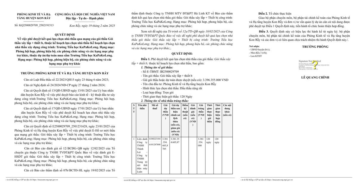 Kon Tum: Trung 2 goi thau trong mot ngay, Cty Thanh Loi nang luc ra sao?-Hinh-2