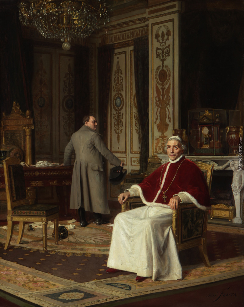 Vài tuần sau sự kiện trên, Giáo hoàng Pius VII trở lại Rome và được chào đón nồng nhiệt. Video: Tái hiện trận chiến lịch sử của hoàng đế Napoleon (nguồn: VTC14)