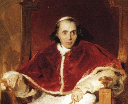 Trong thời gian 5 năm, Giáo hoàng Pius VII sống trong cảnh giam cầm, mất tự do ở một số nơi trong đó có La Voglina ở Piemonte và Fontainebleau ở Pháp.