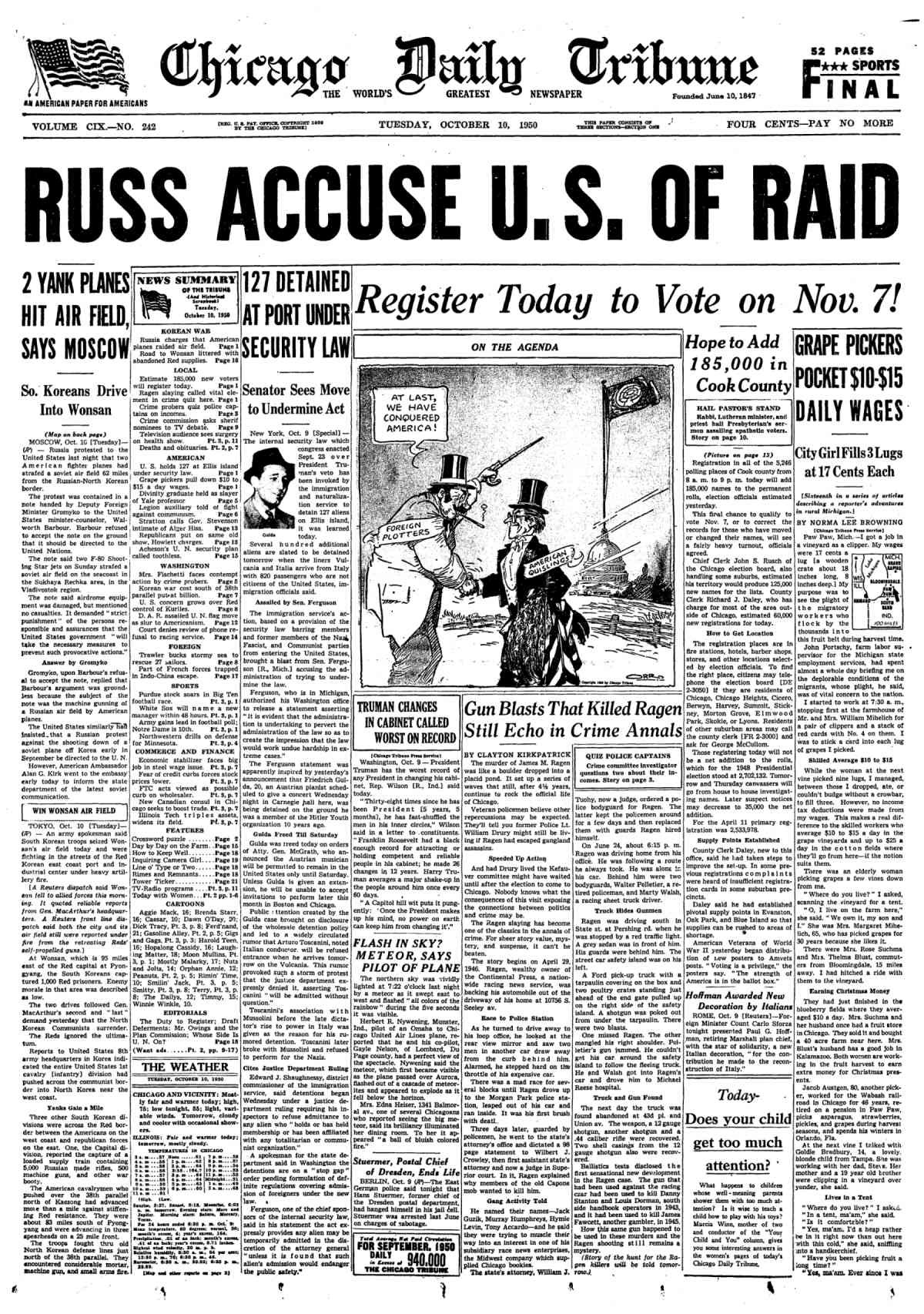 Sau vụ tấn công trên, phi công Mỹ phát hiện đã tấn công nhầm sân bay của Liên Xô thay vì tấn công sân bay của Triều Tiên ở khu vực gần Chongjin.