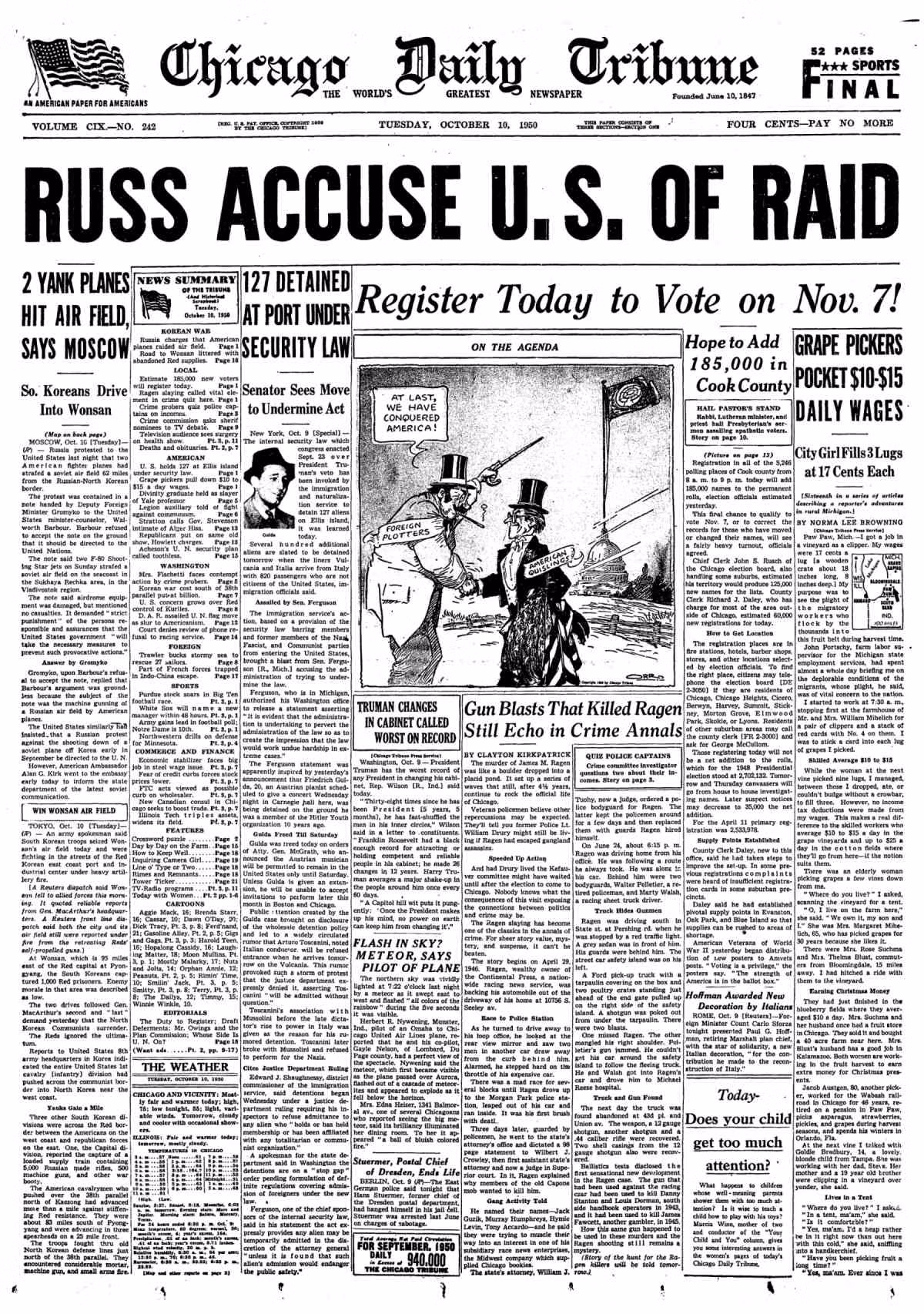 Sau vụ tấn công trên, phi công Mỹ phát hiện đã tấn công nhầm sân bay của Liên Xô thay vì tấn công sân bay của Triều Tiên ở khu vực gần Chongjin.