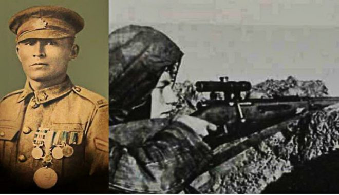 Ông Pegahmagabow là một chiến binh người Ojibwa tham gia chiến đấu cho quân đội Canada. Trong thời gian diễn ra Thế chiến 1, ông đã tiêu diệt 378 lính Đức và bắt giữ 300 binh sĩ quân địch.