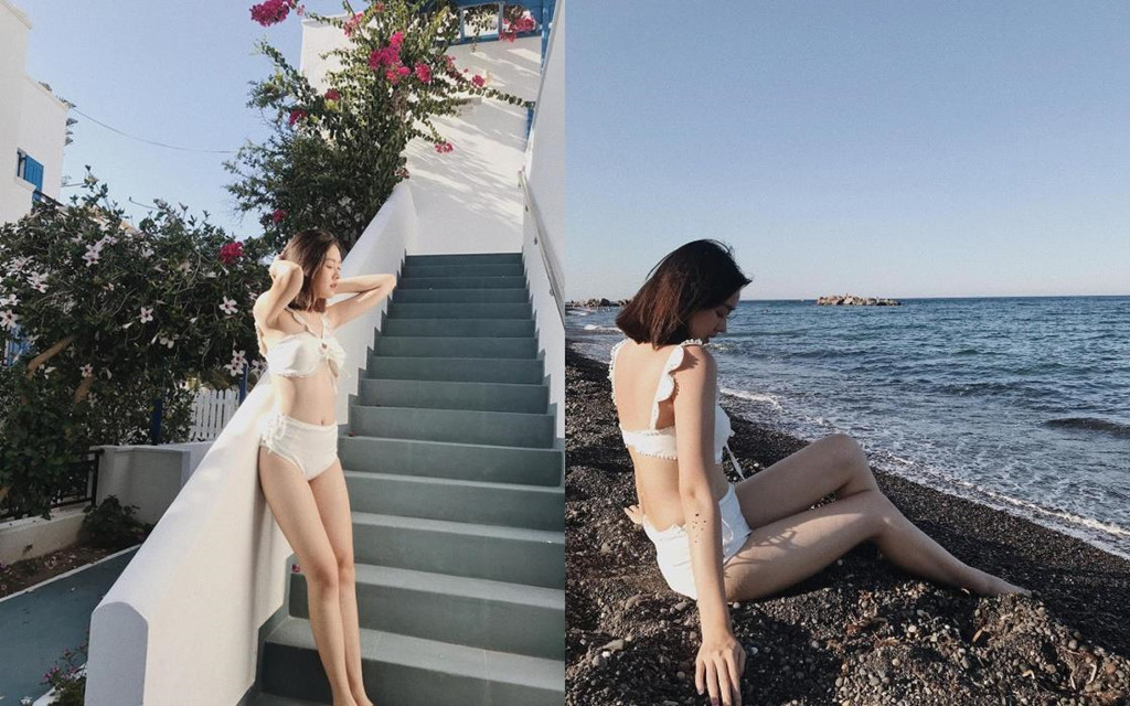 Trên trang cá nhân, Tường San thường chia sẻ hình ảnh đi du lịch nước ngoài. Cô cũng không ngại phô diễn hình thể trong các trang phục quyến rũ như bikini, crop top...