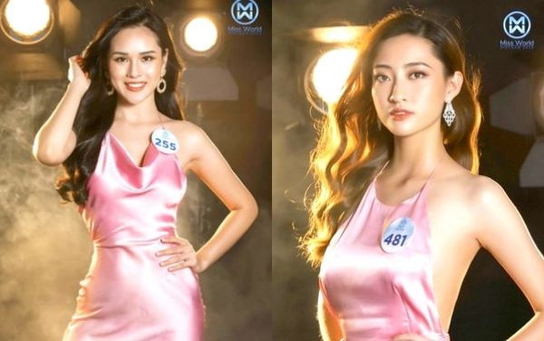 Cùng mặc một chiếc váy giống nhau, Thùy Linh thể hiện thần thái chuẩn hoa hậu, trông cô nàng vô cùng điểm đạm. Trong khi đó, bạn gái Trọng Đại khá rạng rỡ và cách tạo dáng kém xa Thùy Linh.