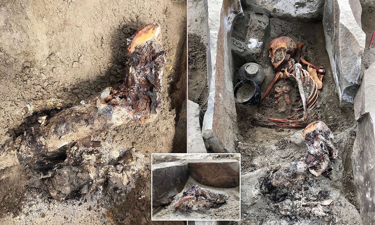 Ngoài ra, các chuyên gia còn tìm thấy một chiếc hộp trang điểm, bên trong chứa vỏ cây bạch dương và một chiếc gương nhỏ.