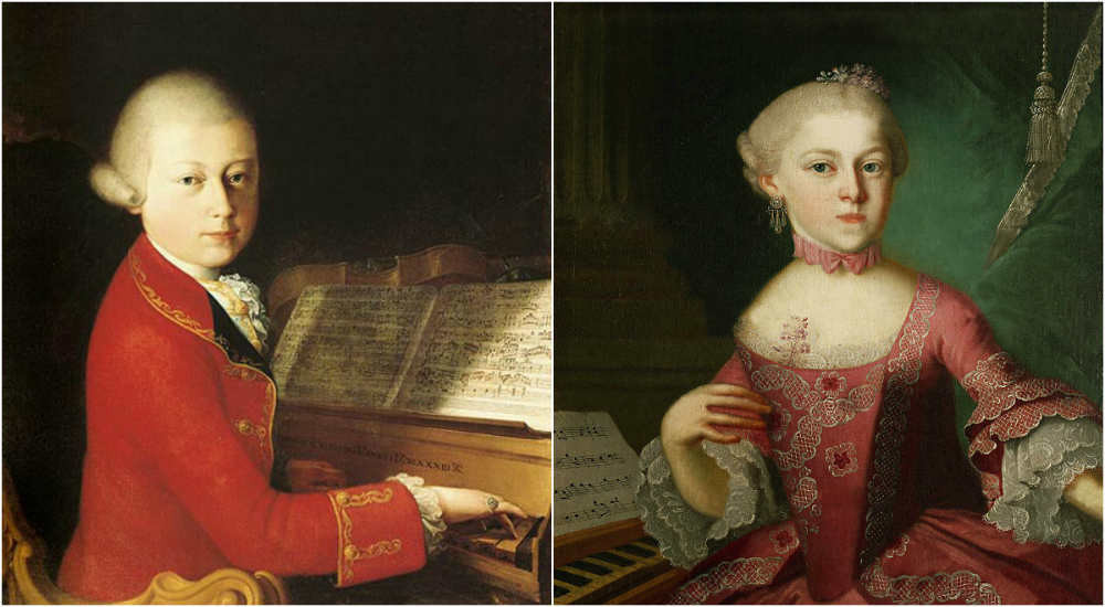 Do vậy, không chỉ Mozart, người chị gái Maria Anna Mozart hay còn gọi Nannerl cũng có tài năng âm nhạc không kém em trai.