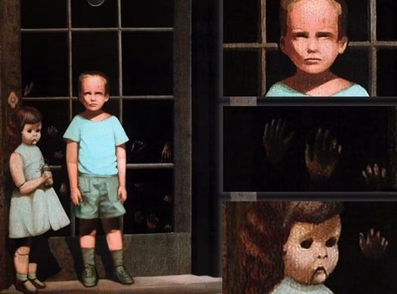 Bất ngờ vào năm 2000, bức tranh được rao bán trên eBay đi kèm mô tả rùng rợn và kỳ bí của người bán.