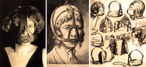 Người dân thời Trung cổ tin rằng, với kiểu trừng phạt đầy đau đớn này, những phụ nữ nói nhiều sẽ học được cách cư xử tốt hơn cũng như răn đe người khác về hậu quả của việc thích "buôn chuyện".