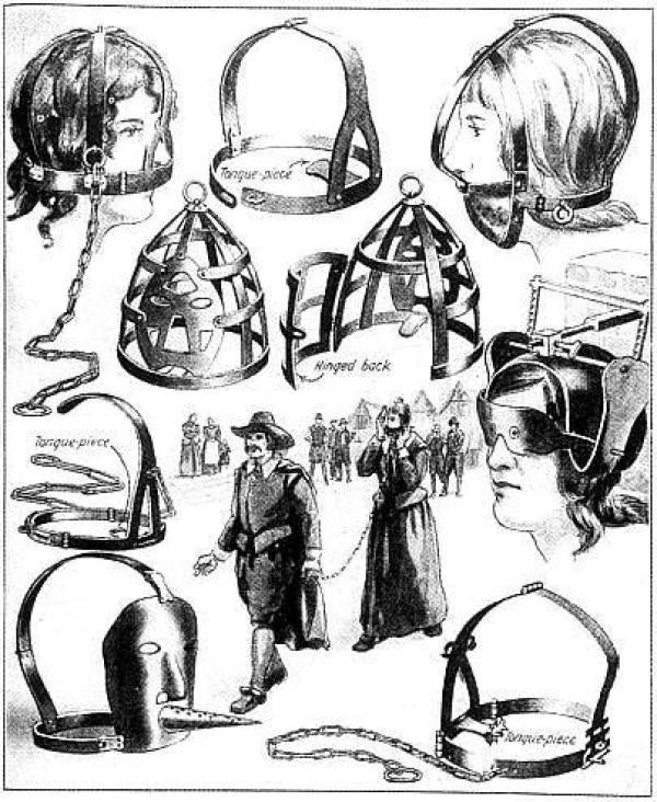 Bên trong Scold's Bridle là một kim nhọn nhô ra với nhiều gai nhọn.