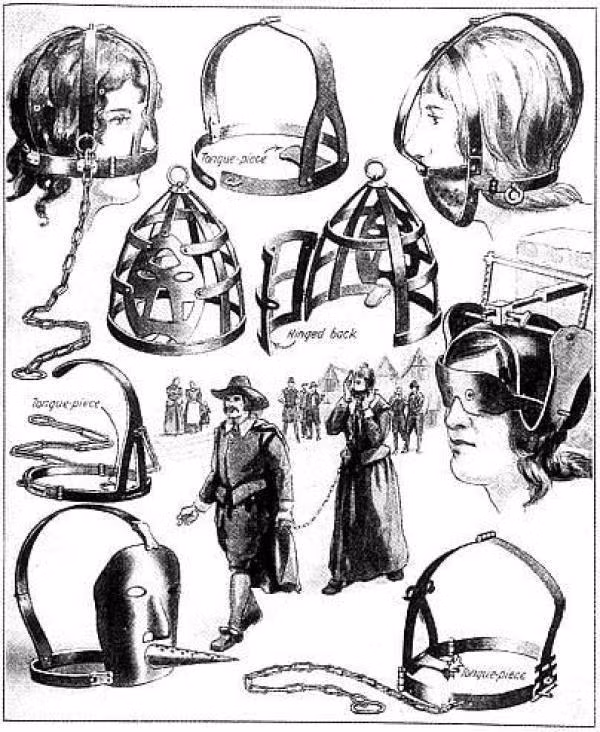 Bên trong Scold's Bridle là một kim nhọn nhô ra với nhiều gai nhọn.