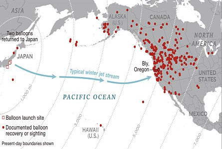 Theo thiết kế, các khinh khí cầu mất khoảng 30 - 60 giờ bay đến bờ biển nước Mỹ bằng cách sử dụng các bao cát để giữ thăng bằng và một đồng hồ kiểm soát độ cao với những quả bom treo vòng quanh.