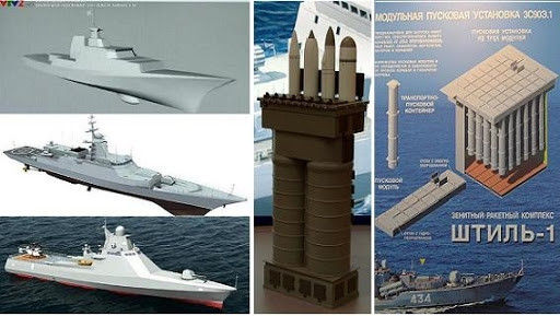 Cùng với với tên lửa siêu thanh, tàu còn được trang bị hệ thống tên lửa phòng không hạm đa năng thế hệ mới nhất là Redut (Polyment-Redut - đặt theo tên lửa Redut và radar Polyment), được bố trí trong 2 cụm 8 ống phóng thẳng đứng ở đuôi tàu, với các tầm phóng và độ cao bắn hạ mục tiêu khác nhau.