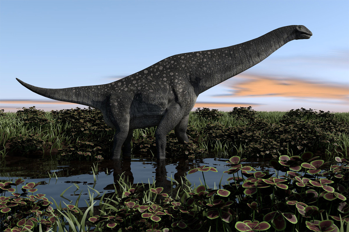 Hình ảnh phục dựng về một loài khủng long thuộc chi Titanosaurus.