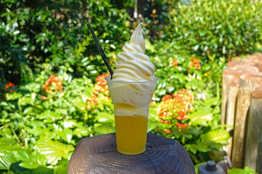 Món kem và nước uống kết hợp đặc trưng Disneyland trong hình chính là loại đồ uống giải khát được lựa chọn nhiều nhất khi tới công viên Disney vào những ngày nóng nực.
