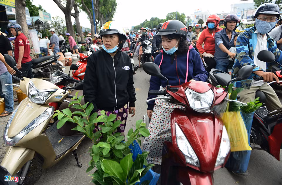 Trong ngày cuối tuần tranh thủ trước khi các cửa hàng di dời, bà Võ Thị Khá (quận 12) và con gái đã lựa chọn mua được một số cây cảnh giá giảm khoảng 30%.