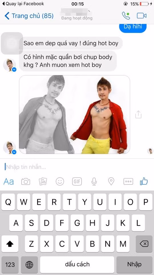 Bùi Tùng kể rằng khi Tuấn Tú gửi lời mời kết bạn trên Facebook cậu cảm thấy rất vui bởi bất ngờ được một "người anh trong giới" làm quen. Nhưng những hành động, lời nói sau đó của Tuấn Tú làm chàng trai trẻ "không thể chịu nổi" bởi độ thô bỉ. Tùng nói: "Thật ra mình không phân biệt hay gì đâu nhưng cái gì cũng có giới hạn của nó, làm cho người khác đến giới hạn là anh ta cũng đang làm xấu hình ảnh của cộng đồng LGBT với mọi người"..