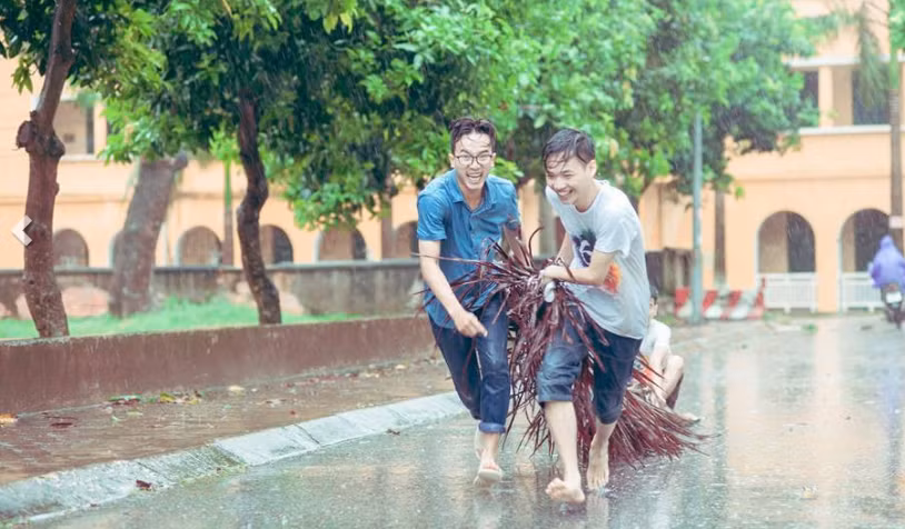 Trò chơi kéo mo cau quen thuộc với tuổi thơ của nhiều bạn nhỏ vùng quê.
