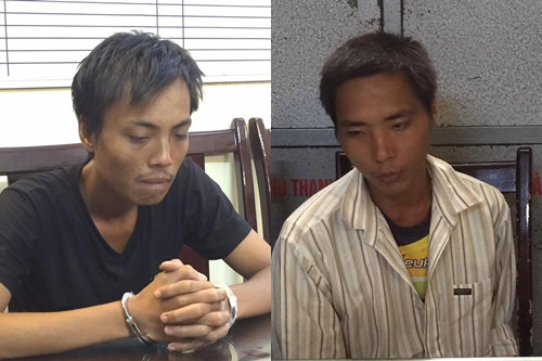 Hai đối tượng bị cơ quan công an bắt giữ.