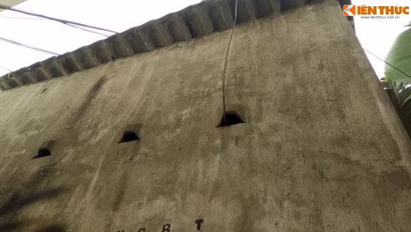 Ngôi nhà được thiết kế nhiều lỗ thoát khí ở phía sau.