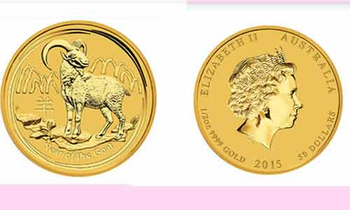 Đồng tiền vàng mệnh giá 50 dollars Úc.