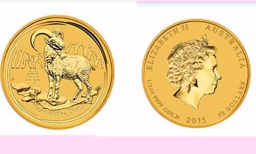 Đồng tiền vàng mệnh giá 50 dollars Úc.