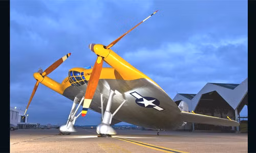 3. Vought V-173: Chiếc Vought V-173 được thiết kế trong Thế chiến II để cất cánh trên đường băng ngắn.