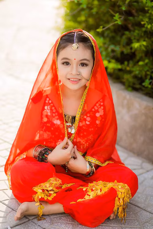 Nụ cười hồn nhiên của Tường Vy.