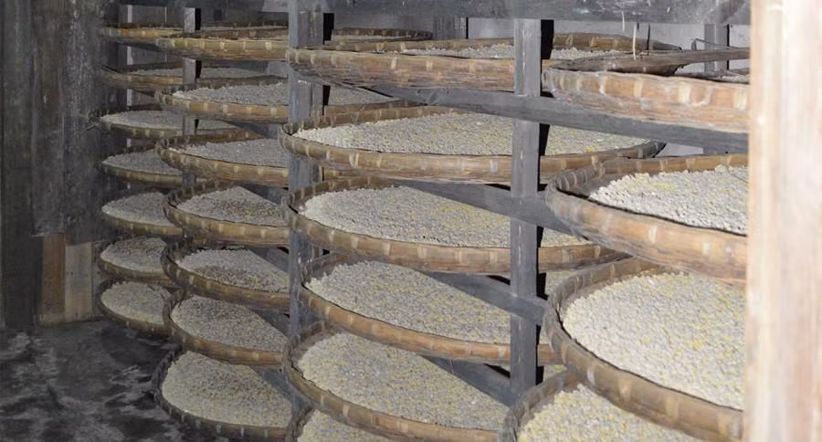 Phương pháp lên men tự nhiên phải mất tới 3 năm mới có thể sản xuất được một chum tương bần.