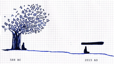 Theo các kiến trúc sư, kiến trúc mái đá được lấy cảm hứng từ những tán cây che chở của cây Bồ đề thiêng liêng mà người sáng lập Phật giáo Siddhartha Gautama được cho là đã đạt được giác ngộ qua thiền định trong thế kỷ thứ 6 trước Công nguyên.