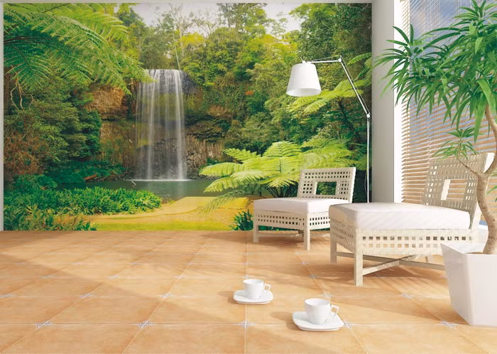 Các hình ảnh về những bãi biển, rừng cây tạo ra một cảm giác hùng vĩ và bát ngát, làm cho căn phòng sinh động và thoáng đạt hơn bao giờ hết.