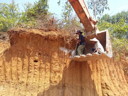 400 ngoi mo o Da Nang bi muc nham dem di ban