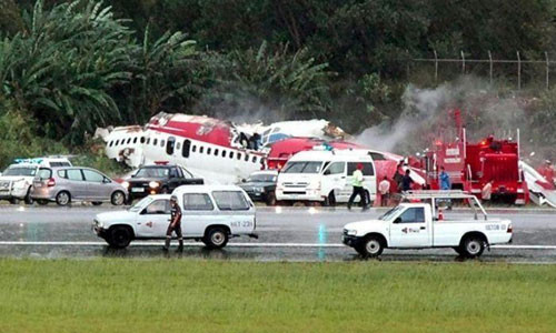 Giữa tháng 9/2007, hãng hàng không giá rẻ One-Two-Go của Orient Thai Airways đã gặp tai nạn thảm khốc với chiếc phi cơ mang số hiệu OG 269 tại sân bay Phuket, khiến khoảng 100 người thiệt mạng. Ảnh: Hiện trường vụ tai nạn thảm khốc của chuyến bay OG 269 năm 2007.