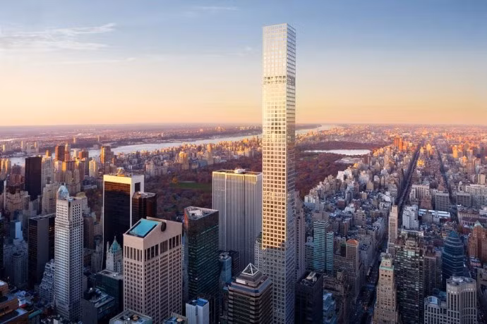 Tòa nhà số 432 đại lộ Park , New York, Mỹ. Thiết kế bởi kiến trúc sư Rafael Vinoly, tòa nhà này cao 108 m, rộng 2.787 mét vuông, gồm 104 khu phức hợp chung cư cao cấp. Bên cạnh đó, bên trong tòa nhà chọc trời này còn có chuỗi nhà hàng, khách sạn, spa, phòng tập gym cao cấp đáp ứng nhu cầu của giới thượng lưu.