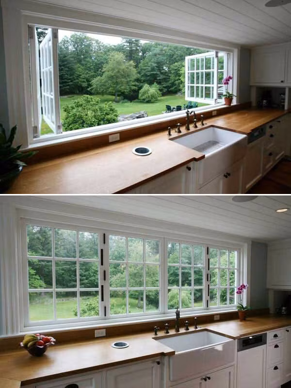 Đặc biệt, căn bếp có cửa rộng rãi, thoáng đãng sẽ mang đến nhiều cảm hứng nấu nướng hơn cho chủ nhân ngôi nhà.