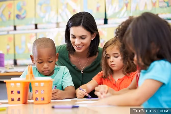 2. Giáo viên mầm non: Khả năng dạy dỗ và chăm sóc trẻ em của phụ nữ tốt hơn nhiều so với nam giới là điều không phải bàn cãi và khả năng này được khắc sâu trong DNA của họ. Một người phụ nữ thường kiên nhẫn hơn đàn ông trong việc uốn nắn suy nghĩ và phát triển các kỹ năng cơ bản của một đứa trẻ. Hơn nữa, con số gần 98% giáo viên là nữ cũng nói lên rằng phụ nữ làm công việc này tốt hơn hẳn nam giới.