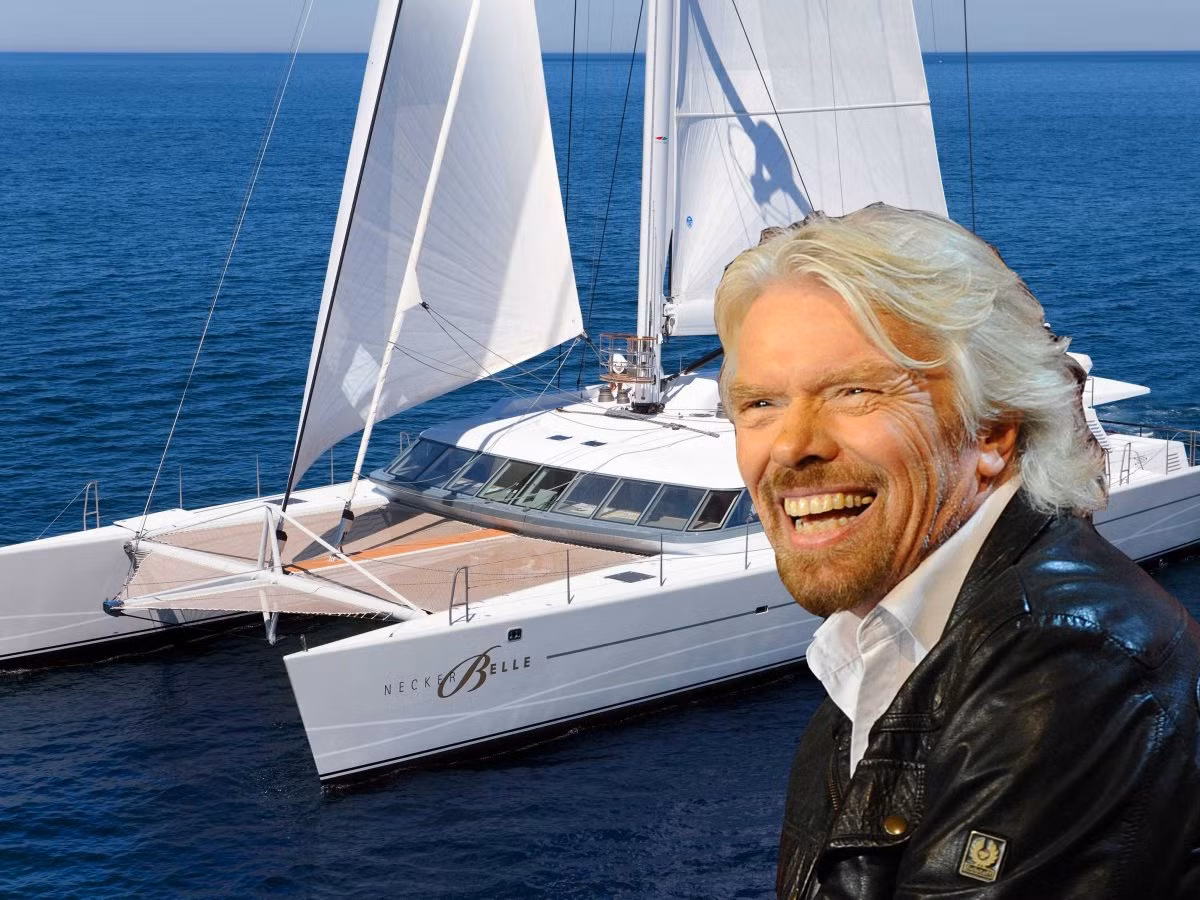 9. Du thuyền của nhà sáng lập hãng Virgin - Richard Branson là một du thuyền đôi dài 32m gọi là "Necker Belle". Chiếc siêu du thuyền này tiêu tốn của Richard Branson khoảng 110.000 USD mỗi tuần.
