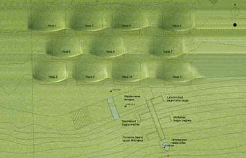 Những mái nhà được phủ lớp cỏ xanh tạo cảm giác gần gũi với thiên nhiên và thu hút sự chú ý của du khách.